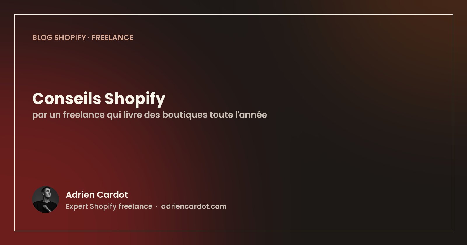 Pourquoi faire appel à un expert Shopify en 2026 (article Adrien Cardot, expert Shopify)