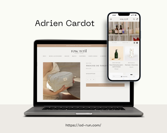 Projet Shopify Rose Avril par Adrien Cardot - migration Prestashop