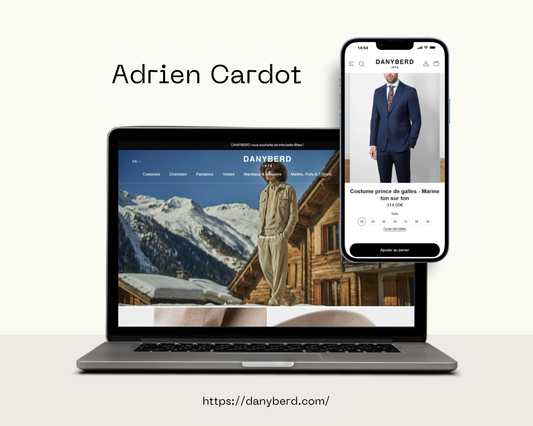 Projet Shopify Danyberd par Adrien Cardot - refonte UX mode homme